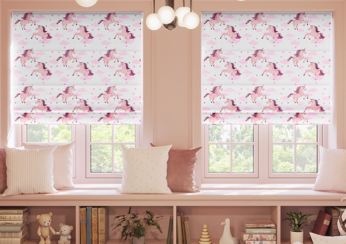 Unicorn Magic, Pink - Roman Blind - Image 3